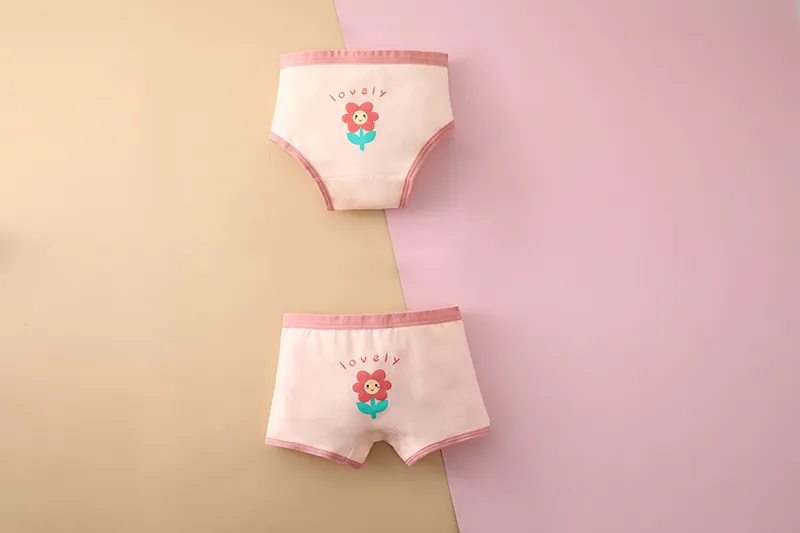 TER)TECHOME 3Pcs/Lot Kids Panties Chirdren's Underwear Lovely Girl Briefs  Floral Adorable Pants Baby Dots Cotton Underpants Colorful