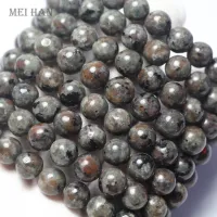 Meihan Natural (2 braceletsset) American Yooperlite 9-10mm smooth round beads for jewelry making design