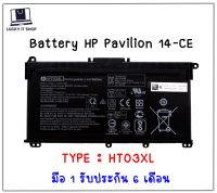 แบตเตอรี่แท้ HT03XL HP PavilionHP 15S-GU 15-DB 15-DA 14-CE 15-CS 250 255 3470mAh 11.55V