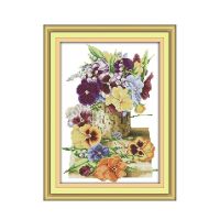 【CC】 2 cross stitch kit 14ct 11ct count printed stitches embroidery handmade needlework