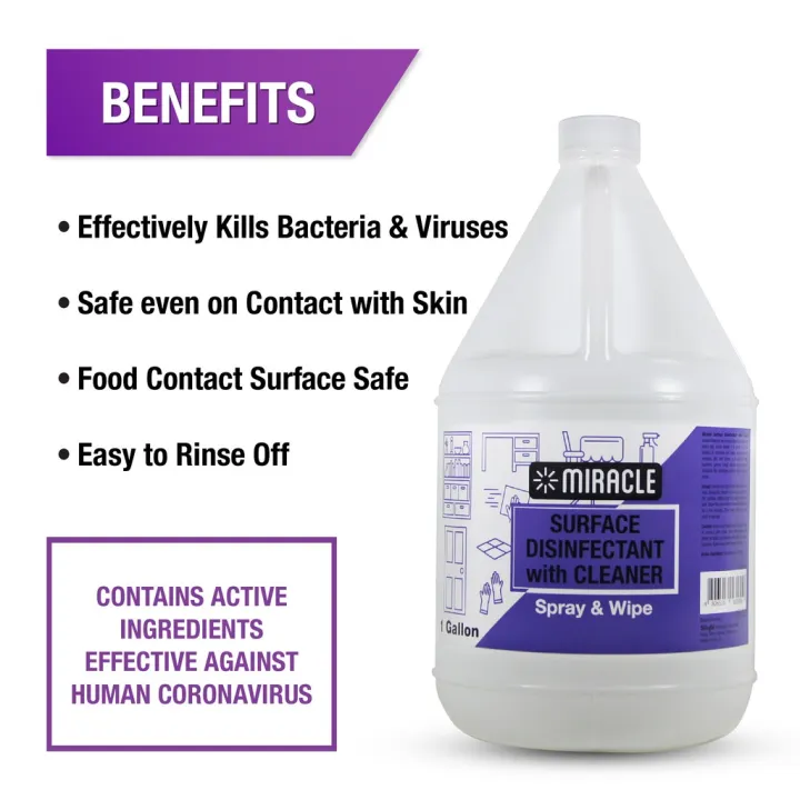 Miracle Clean Surface Disinfectant 1 Gallon durable Lazada PH