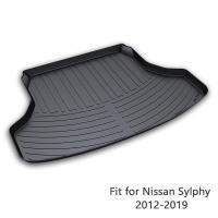 1Set Car Cargo rear trunk mat For Nissan Sylphy 2012 2013 2014 2015 2016 2017 2018 2019 Waterproof carpet Anti-slip mat