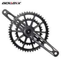 IX เบาจักรยานถนน Crankset 165170175มิลลิเมตรหมุนอลูมิเนียมกลวงจักรยาน Crankset คู่ Chainring 50-34ครั้ง53-39ครั้ง