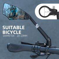 WEST BIKING Anti-Glare Bicycle Mirror Explosion-Proof View Wide Range Back Sight Rearview Mirror 360 Degree Rotation Bike Tools