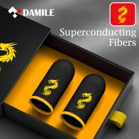 DAMILE เกมเมอร์ ถุงมือกันเหงื่อ Mobile Finger Sleeve Thumb Touchscreen Game Controller Phone Gaming finger gloves for gaming