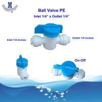 ( Promotion ) สุดคุ้ม Ball Valve 1/4 inches (plastic)วาลว์เปิดปิดสายน้ำดื่ม สายพ่นหมอก แบบสวม ขนาด 2 หุน ( 1/4 นิ้ว) ราคาถูก วาล์ว ควบคุม ทิศทาง วาล์ว ไฮ ด รอ ลิ ก วาล์ว ทาง เดียว วาล์ว กัน กลับ pvc