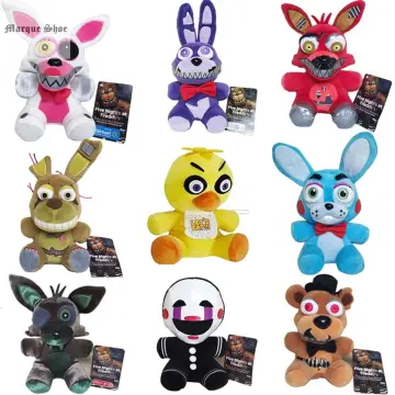 FNAF Withered Purple Bunny Plush Toys, 11 inches FNAF Security Breach Bonnie  Doll, Collectible Nightmare Freddy Plush Toys for Kids Fans 