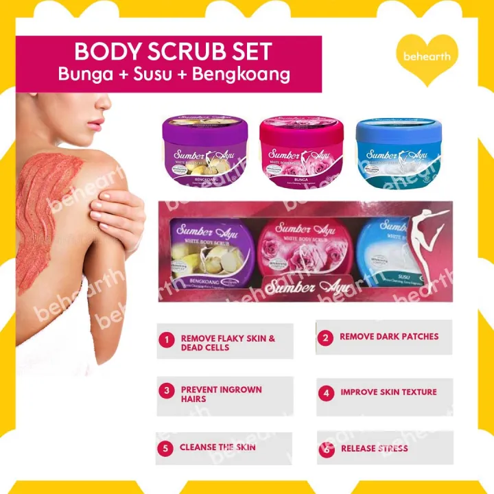 Sumber Ayu Body Scrub Lulur Set 3 In 1 (250g x 3) Lazada