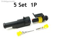 ◎ 5 sets Kit 1 Pin Waterproof Electrical Wire Cable automotive Connector Plug for car