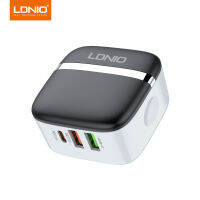 LDNIO เครื่องชาร์จปลั๊กแปลงแบบถอดได้โดยตรง typec ชาร์จเร็ว QC3.0 มากมาย USB หัวชาร์จ .