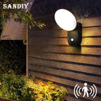 Nordic LED Porch Lamps Outdoor Waterproof Wall Light PIR Sensor Wall Sconce IP65 for Garden Courtyard Villa Driveway Garage Shed