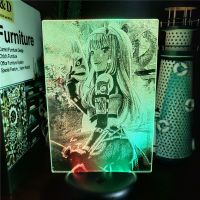 LED Night Light Darling In The FranXX 3D Lamp Home Decoration Lighting Zero Two 002 Anime Lampara Manga Figure Neon Lampe Gift