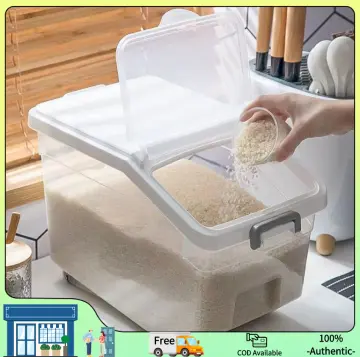 10kg Rice Food Storage Container Kitchen Dispenser Insect-proof W/Cup