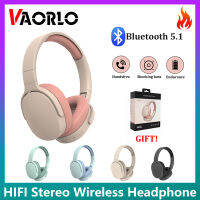 VAORLO ครอบหูบลูทูธหูฟังแท้ชุดหูฟัง Hi-Fi สเตอริโอเบสหนักไร้สายหูฟังพร้อมไมโครโฟนสำหรับเครื่องเล่นเกมส์เครื่องเล่นเพลงกับไมค์/วิทยุสำหรับเป็นของขวัญ