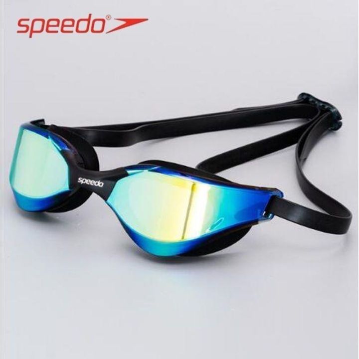 speedo-แว่นตาว่ายน้ำแว่นตาว่ายน้ำใส่ได้ทั้งชายและหญิง-เฟรมขนาดใหญ่เคลือบผิวด้วยไฟฟ้ากันน้ำกันฝ้าสามารถแข่งขันได้อย่างมืออาชีพ