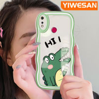 YIWESAN เคสสำหรับ Realme 3 Pro เคส3i Realme ลายการ์ตูนน้อยน่ารักจระเข้สีสันสดใสขอบเป็นลอนเคสซิลิโคนเคสโทรศัพท์แบบใสนิ่มกันกระแทกป้องกันเลนส์กล้องเคสโปร่งใส