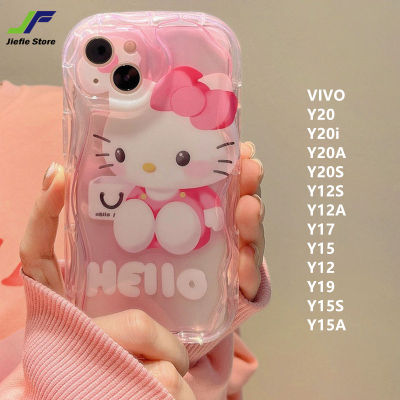 JieFie ขายเคสโทรศัพท์เนื้อนิ่มลาย Hello Kitty น่ารักสำหรับ VIVO Y20 / Y20i / Y20A / Y20S / Y12S / Y12A / Y17 / Y15 / Y12 / Y19 / Y15S / Y15A เคสป้องกันการกระแทกที่สวยงาม