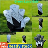 2023 NEW for✒ USA Golf Club Cover Wood Headcover For Driver Fairway Hybrid 1 3 5 UT Cover With Number Waterproof Leather Protector Golf Accessories