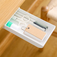 5 Pcs Adhesive Storage Box Under The Desk Sticky Stationery Finishing Under The Desk Drawer Cosmetic