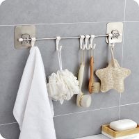 YJ438 ขายร้อน - / Robe Hooks Storage Organization ผ้าขนหนู Hanger Nail Free Installation Wall Hooks Coat Clothes Holder For Bathroom Back Door Hook