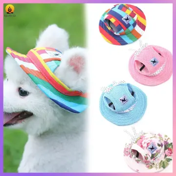 Pet Hat with Ear Holes Small Dogs Cats Breathable Pug Chihuahua Shih Tzu  Yorkshire Terriers Puppy Baseball Hat Outdoor Travel