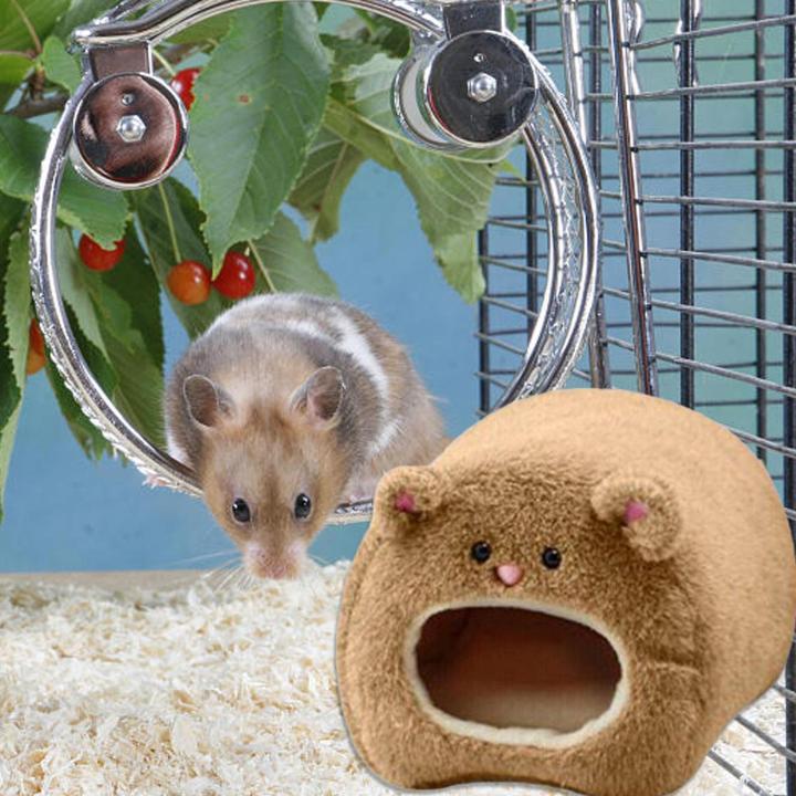 hamster-warm-nest-small-animals-pllush-brown-cage-pet-bed-w7t7