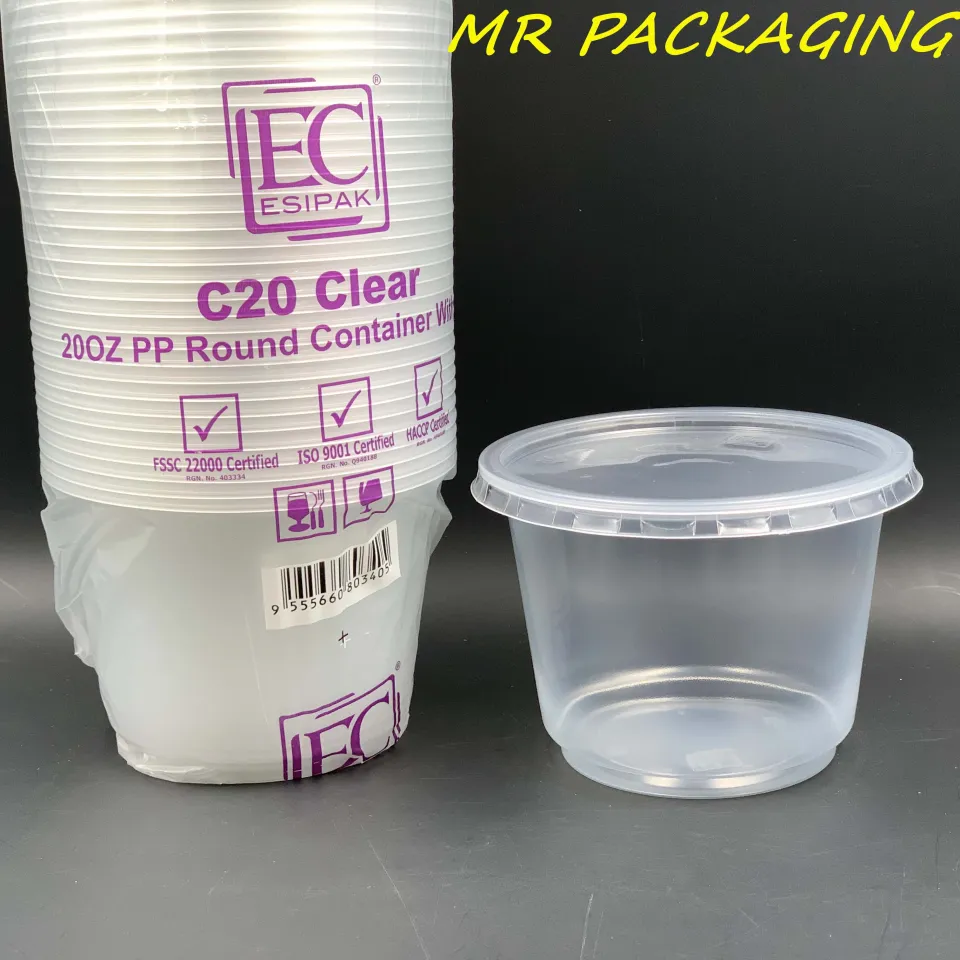 50 PCS Clear Plastic To Go Containers Disposable Take out Food