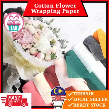 SHIOK 58cm x 58cm Waterproof Korean Plain Colour Flower Wrapping Paper For  Bouquet Flower Gift Packaging