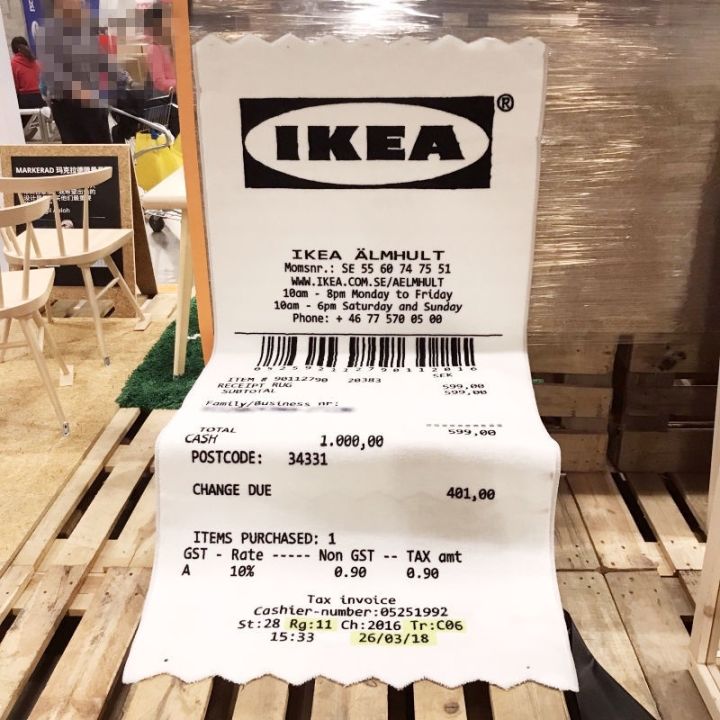 Virgil Ikea Receipt Rug