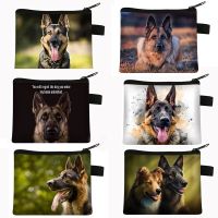 German Shepherd / Husky Dog Print Wallet Women Coin Purse Girls Clutch Money Holder Bag Zipper Pouch Cute Coin Bags