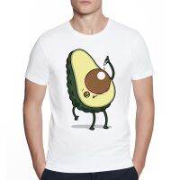 Funny Fruit Creative Avocado Cartoon Image Print T-Shirt Pop Tops Punk Hip Hop Unisex Streetwear Casual Tops