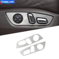 Car Styling Seat Adjustment Panel Frame Decoration Cover Trim For Audi Q7 2008-15 Stainless Steel Interior Accessories Decals