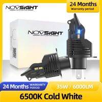 【New】 NOVSIGHT H4รถจักรยานยนต์6500K 35W 6000LM H4มอเตอร์ไซด์ไฟตัดหมอกสำหรับเปลี่ยนหลอดไฟไฟหน้า H4หลอดไฟ Led