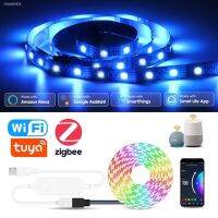 卍❈♝ Smart Zigbee USB Led Lights Tuya Wifi RGB Led Strip Light Led TV Back Lighting 5V RGBW Flexible Led Tape Work With Alexa Google