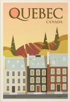 Retro Quebec,การเดินทางในแคนาดาภาพพิมพ์ศิลปะโปสเตอร์ผ้าไหมของตกแต่งผนังบ้าน0726