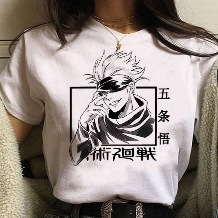 เสื้อยืด-jujutsu-kaisen-สำหรับผู้หญิงเสื้อผ้าแนวสตรีทญี่ปุ่นเด็กผู้หญิงเสื้อยืดขบขัน