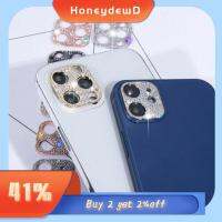 HONEYDEWD แฟชั่น คลุมเต็ม บางพิเศษ กล่องโลหะกล้อง ฟิล์มป้องกันจอ ที่ครอบเลนส์ เคสกล้องเพชรเทียม