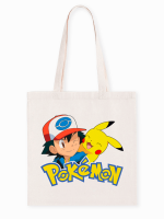 กระเป๋าผ้า Pokemon  กระเป๋าผ้าพิมพ์ลาย กระเป๋าผ้าCotton 100%