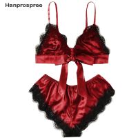【Moon night 】Hanprospree&amp;gt; ชุดนอน ชุดชั้นใน ผ้าซาติน ลูกไม้ เซ็กซี่