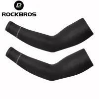 RockBros Cooling Arm Sleeves Outdoor Sports Sun UV Protection Covers Breathable Four Colors (Black)