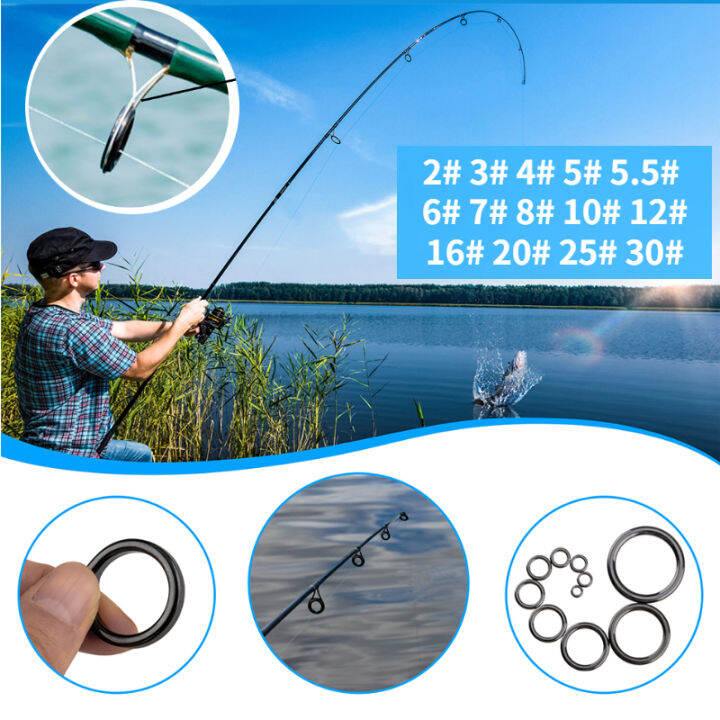 5 Pcs Fishing Rod Guide Ring Ceramic Wear Heat Conduction Repair Parts