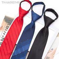 ♟ 8cm Width Pre-tied Neck Tie Mens Business Classic Zipper Ties for Men Jacquard Wedding Party Cravate Black Quality Suit Necktie