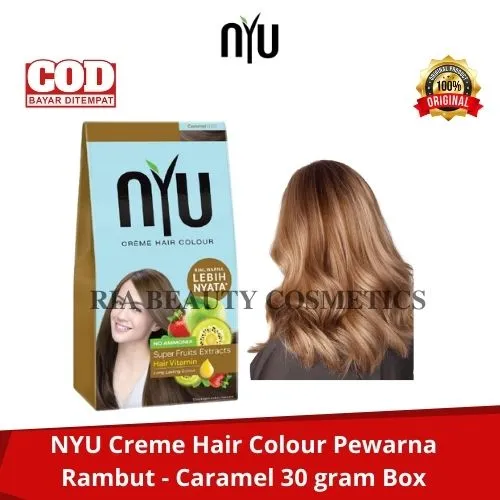 caramel hair dye box