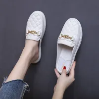 2021 Korea style casual summer Korean round หัวรอ D foot tap women insole soft and sandals