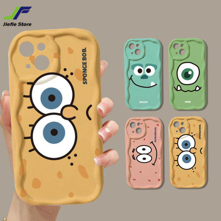 jiefei-โทรศัพท์มือถือการ์ตูนน่ารักตลก-spongebob-เคสสำหรับ-vivo-v23e-v23-v27-โปร-v27-v27e-v20โปร-v15-v15โปรเวฟด้านข้างส่งบิ๊กดาวนุ่มเคสป้องกันแรงกระเทือน