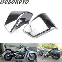 1 Pair Chrome Motorcycle Left Right Protector ABS Battery Covers For Honda VT400 VT750 Shadow ACE VT400 VT750 1997-2002 2003