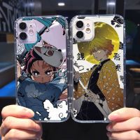 ❖¤ Kamado Nezuko Kimetsu No Yaiba Demon Slayer Phone Case Transparent For iphone se 6 6s 7 8 11 12 13 plus mini x xs xr pro max