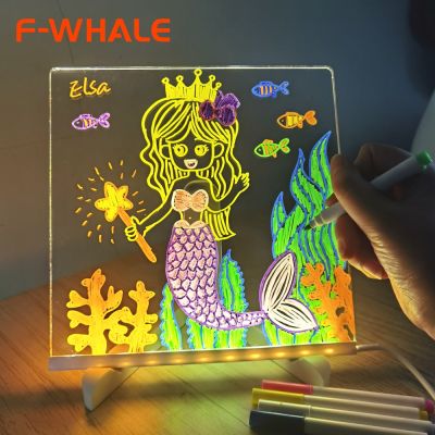 【CC】 Personalized Lamp Message Note Board Erasable USB Children‘s Bedroom Night Birthday Kids