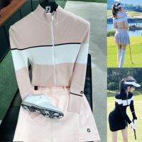 ●﹍ Autumn And Winter New Golf Clothing Women 39;s Sports Cotton Sweater Warm And Comfortable Elastic Zipper Outdoor Running Jacket