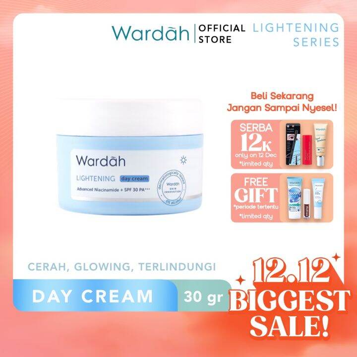 Wardah Lightening Day Cream Advanced Niacinamide Pelembab Kulit